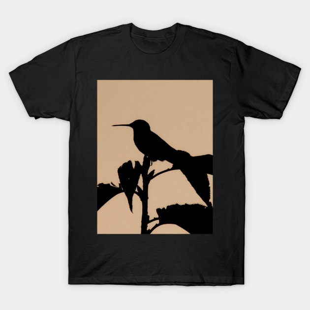 Humming Bird Silhouette T-Shirt by PandLCreations